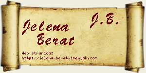 Jelena Berat vizit kartica